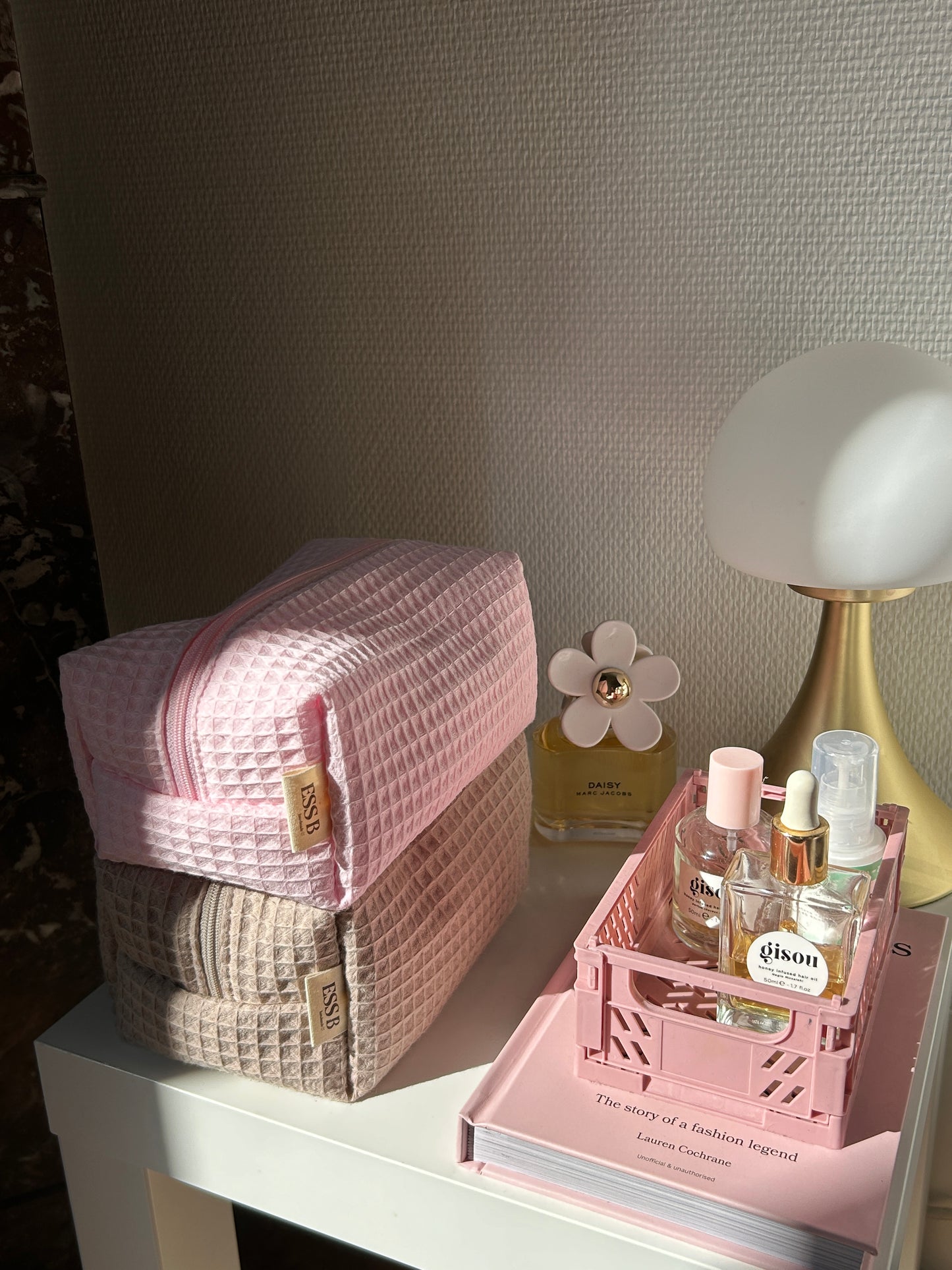 La trousse - pink waffle